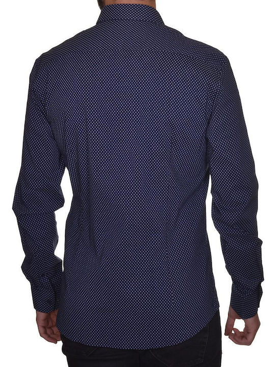 Men's Shirt Blue Celio Favaprint1 Men's Shirt Blue Celio Favaprint1