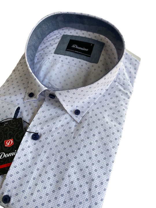 Domino 29508 Men's Shirt White Color Pattern Domino 29508 Men's Shirt White Color Pattern