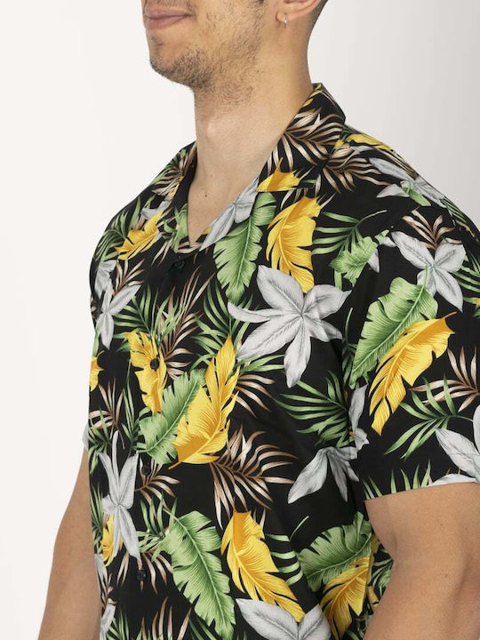 Artisti Italiani Shirt Short Sleeve Multicolour Floral Pattern Regular Fit Ai18548/brn..1