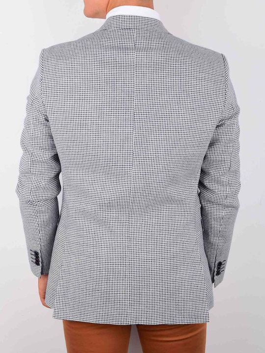 Kayak Σακακι Twin Μπλε Σκουρο-λευκο Slim Fit 0112-146.0158 Blue White