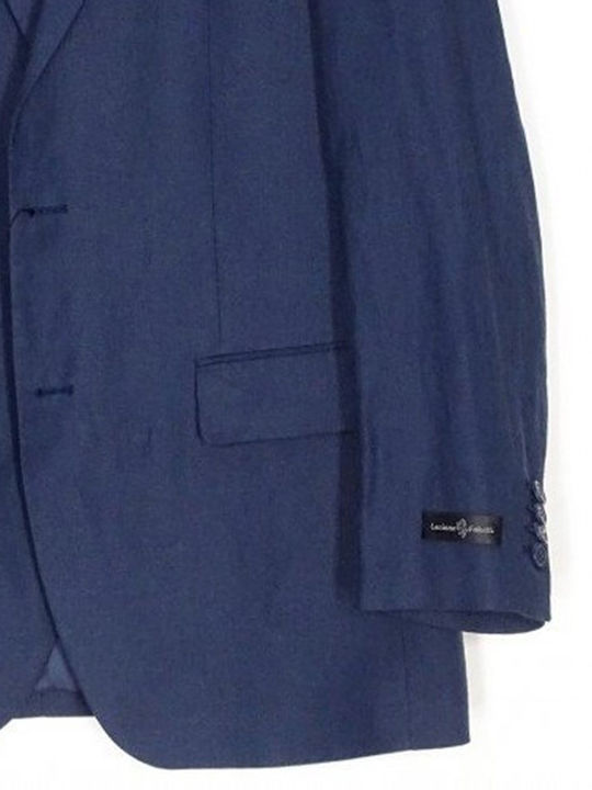 Σακάκι Ανδρικό Luciano Faketti Linen Μπλε Σακάκι Ανδρικό Luciano Faketti Linen Μπλε