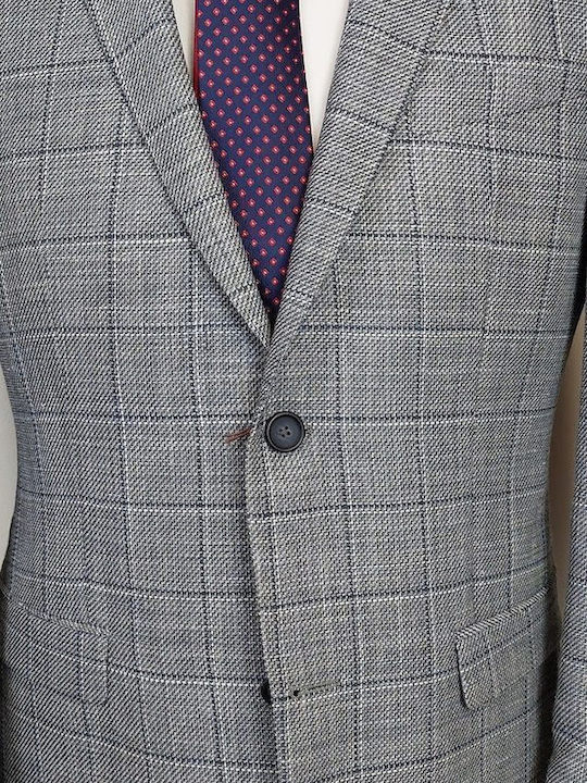 Herrenanzugsjacke Kari Blau Grau Tom Frank J 302 7489.242 11
