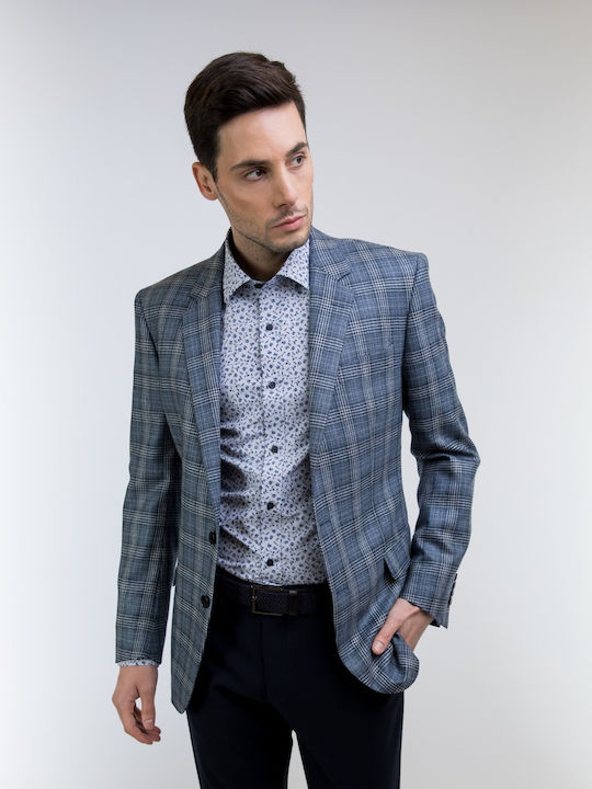 Blaues Herrenanzugsjacke S4118/901 Schlank Passform