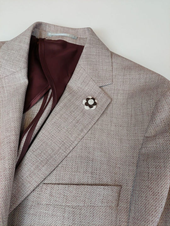 Jacket Purple Burgundy Micro Pattern Bizzaro Bz2313817/20854 14