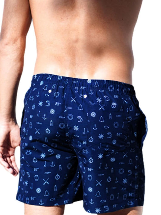 Cayos Swim Marineblaue Herren-Bademode-Shorts Nautische Elemente 9073 Cayos Swim Marineblaue Herren-Bademode-Shorts Nautische Elemente 9073