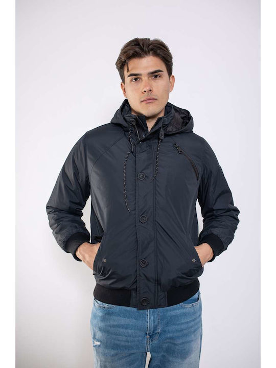 Manager Men’s Regular Fit Polyester Winter Jacket 601 Manousos Black