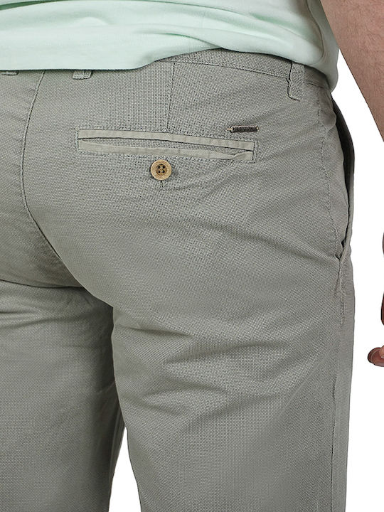 Lexton Herren Chino Shorts Beigen Slim Fit 10.25 H 97% Baumwolle 3% Elastan