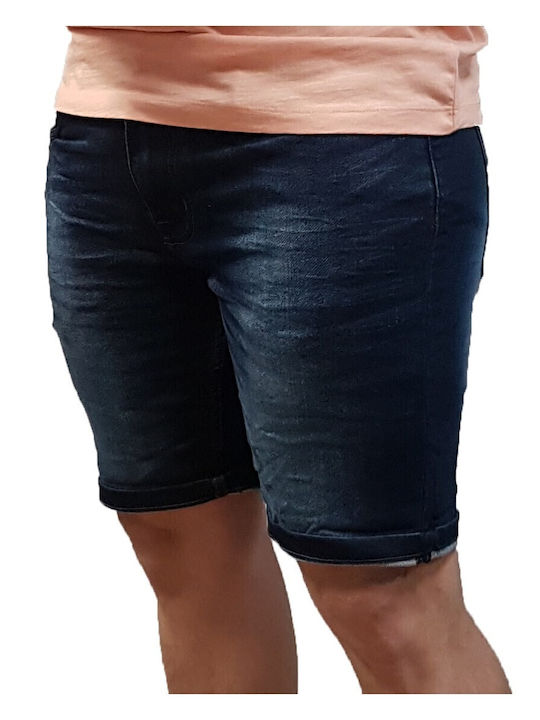 Marcus 19-200154 Lesli Shorts 2098 Slim Fit Dark Blue Denim Bermuda Indigo