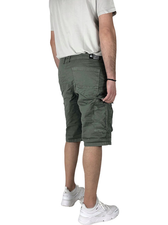 Men's Cargo Bermuda Below Knee Back2jean Ts15 Khaki