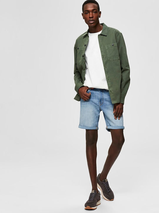 Selected 16071936 Ανδρική Jean Βερμούδα-light Blue Denim