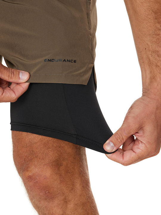 Endurance Σορτς Jaivil M 2-in-1 Cool-tech Shorts 1134 Canteen