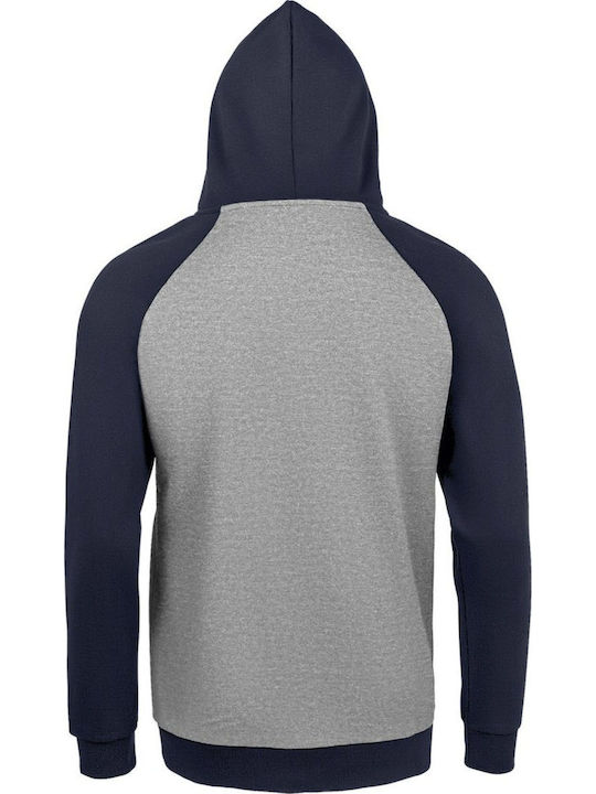 Unisex Hoodie Rebel Grey Melange French Navy