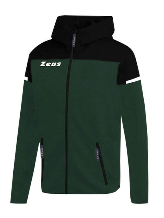 Ζακέτα Zeus Felpa Tech Bikolor Πράσινο Μαύρο 339202