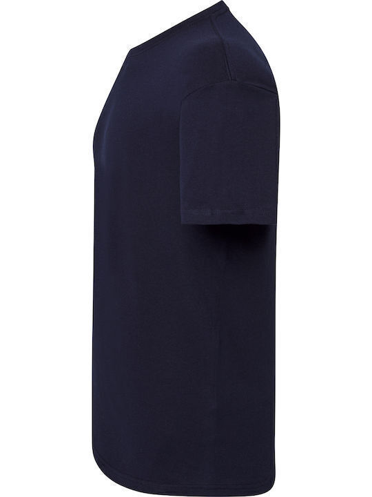 Ανδρικό T-shirt Jhk Plus Size Μπλε Tsra150ks