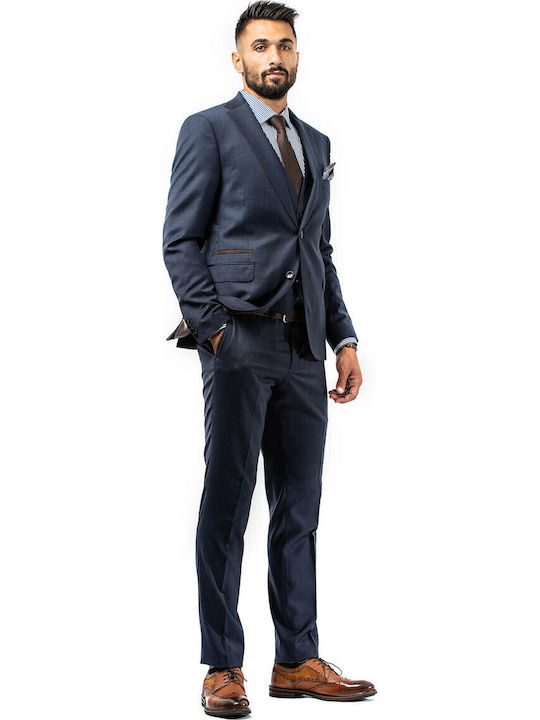 Fragosto Suit Wool Navy