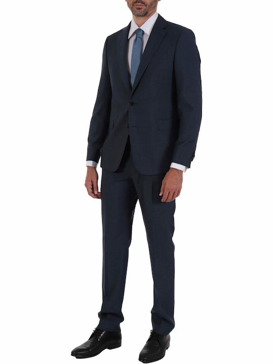 Tom Frank Herrenanzug Mikroschnitt Cf Italy/bl111 Marzotto Marineblau
