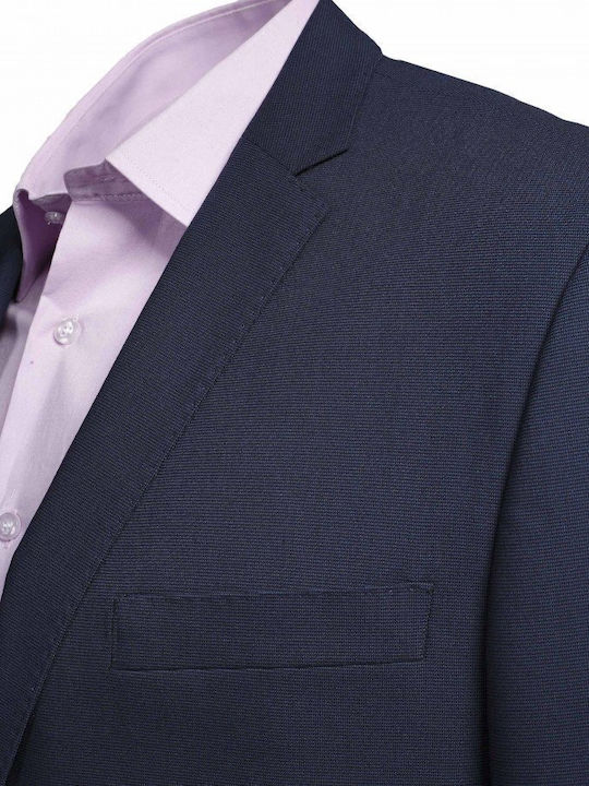 Luciano Faketti Suit Men's Figure Wool 80% Poly 20% Blue