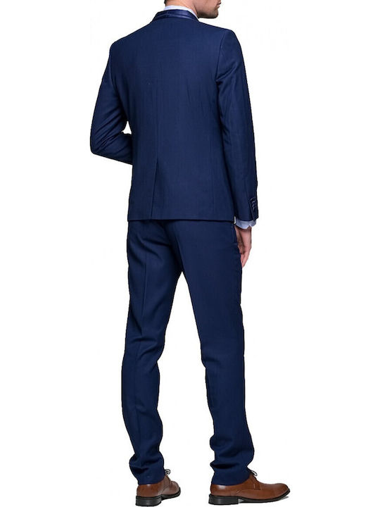 Antonio Mirro Nyg-0327 Marineblaue Herrenanzug Blau