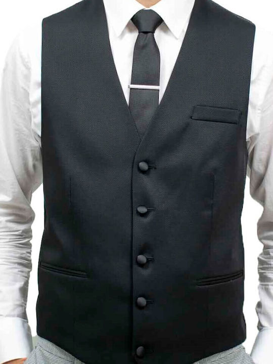 Men's Suit Vest Wedding Artisti Italiani 11579 S02p V Black