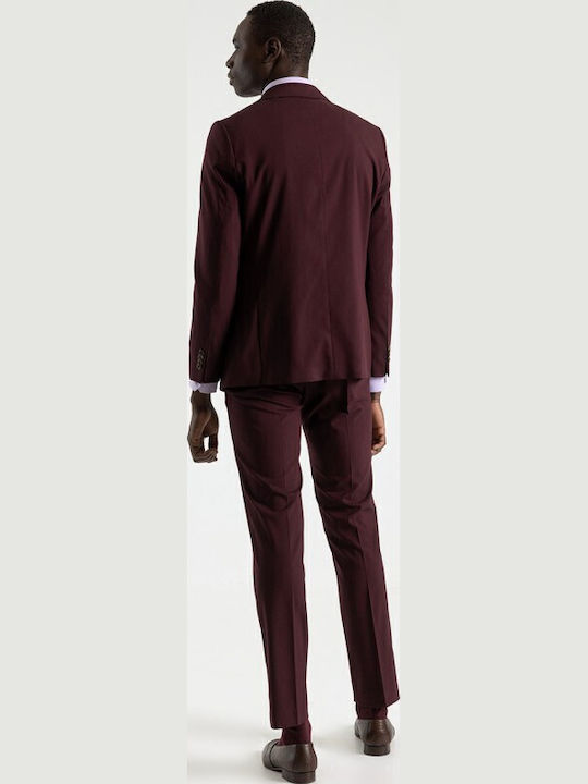 Κοστούμι Μπορντό Slim Fit Puro Ego