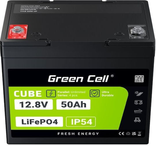 Green Cell Ανταλλακτική Μπαταρία 50Ah 12.8V 640Wh για Ηλεκτρικό Scooter σε Μαύρο Χρώμα