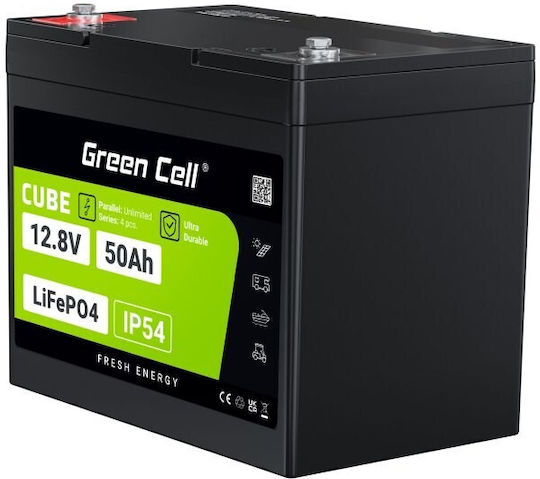 Green Cell Ανταλλακτική Μπαταρία 50Ah 12.8V 640Wh για Ηλεκτρικό Scooter σε Μαύρο Χρώμα