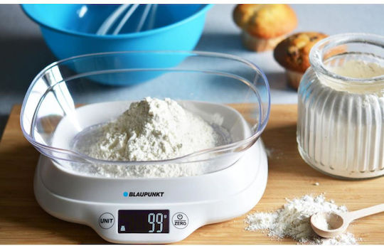 Blaupunkt Digital Kitchen Scale with Bucket up to 5kg White