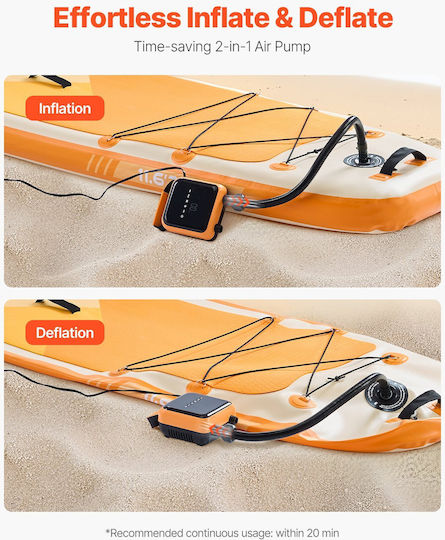 Vevor Paddle Board Pump 40psi SUP Air Pump Auto-Off Inflatable Boats
