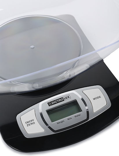 DictroLux Digital Kitchen Scale with Bucket up to 5kg Black