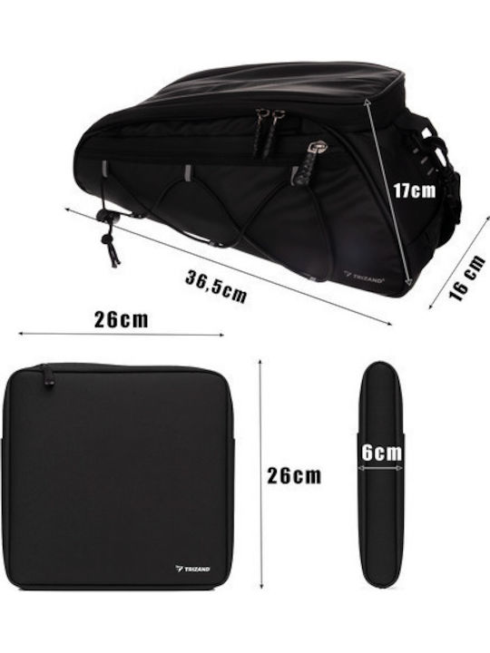 Trizand Gepäckträgertasche Schwarz