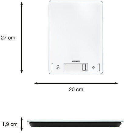 Soehnle Profi 300 Digital Kitchen Scale Up To 5kg White