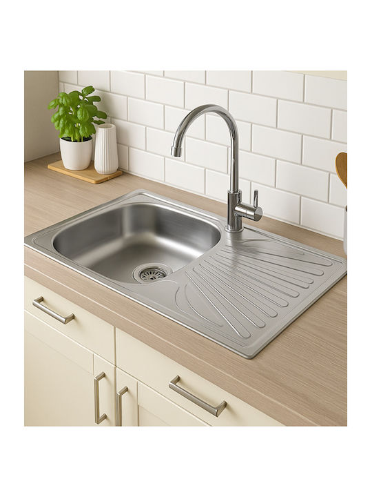 Donau Drop-In Мивка Inox Грапав Ш76xД43.5см Сребрист