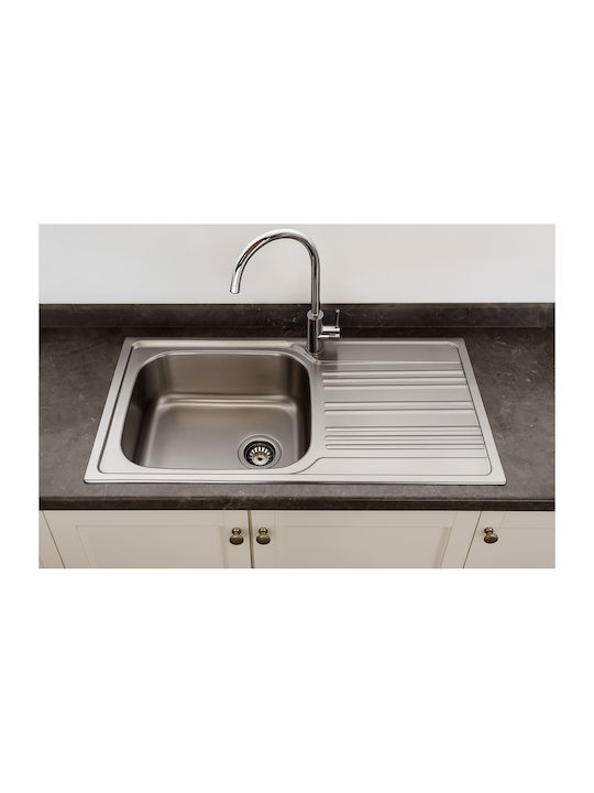 Donau 185DE Drop-In Spüle Inox Satiniert B86xT50cm Silber