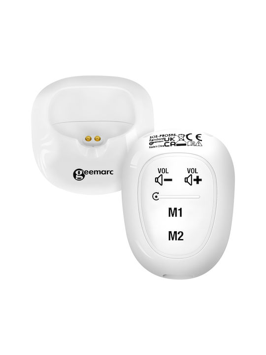 Geemarc Alarm Pendant Emergency Pendant Hands-free Function Sospro 596 White