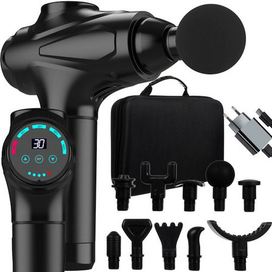 Relax Feet Massage Gun Idealstore Touch Screen 6 Hours Battery Life 10 Replaceable Heads Up To 30 Levels Massage Intensity Ergonomic Design Helps Relax Muscles Includes Carrying Bag
