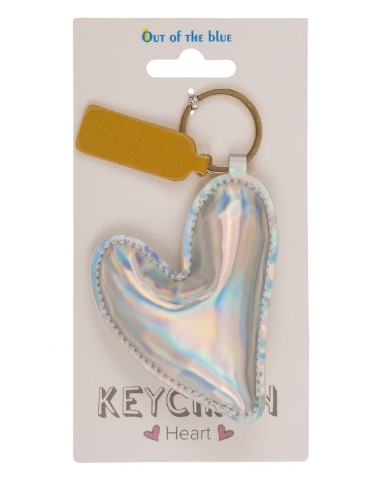 Metal Keychain, Heart, Approx. 14.5 X 7.5 cm, 4 Colors, PU Leather, 24/display