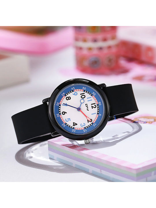 Techkidz Waterproof Quartz Children's Watch Flex Model Black