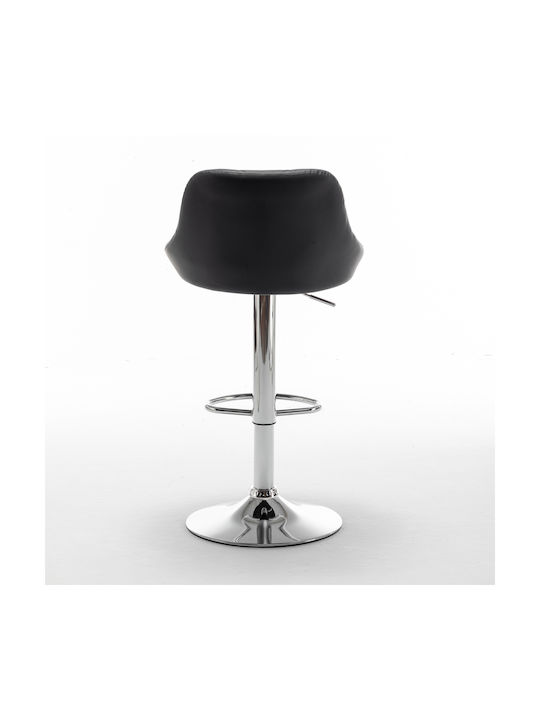 Σκαμπό Μπαρ Garsa με Πλάτη & Ρυθμιζόμενο Ύψος Μαύρο 46x46x83εκ.