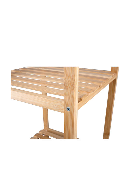 ArteLibre Επιδαπέδια Ραφιέρα Μπάνιου Bamboo με 4 Ράφια 33x32x108.5cm Καφέ