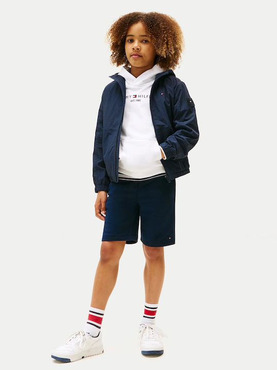 Παιδικό Casual Μπουφάν Αντιανεμικό με Κουκούλα Dark Night Navy