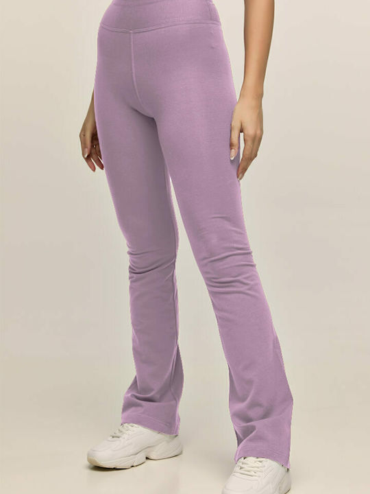 Jazz High Waist Sweatpants Flared Lilac