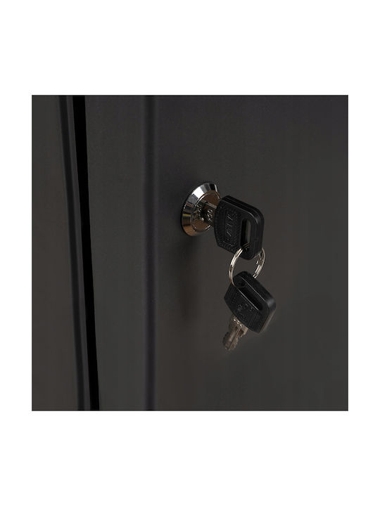 Cute Key Storage Idealstore Made Iron Lock Contains 48 Colorful Identifiers That Can Be Engraved Stickers 1-48 2 Access Keys Installation Kit Included Antique Graphite Color