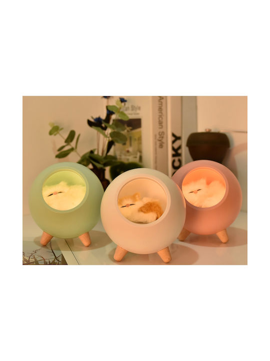 Techkidz Sleepy Cat Nightlight Children Pink