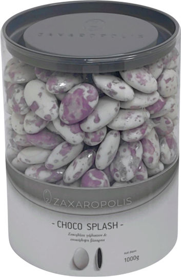 Zaxaropolis Κουφέτα Choco Splash în Formă Clasic cu Aromă de Șampanie Lila 1000gr