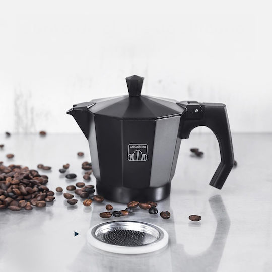 Cecotec Cumbia Mokclassic 600 Stovetop Espresso Pot 6 Cups Black