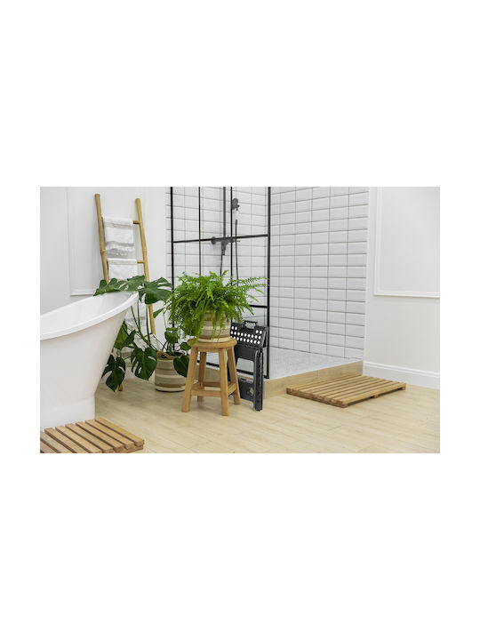 Plastic Outdoor Stool Black 40x22x39cm