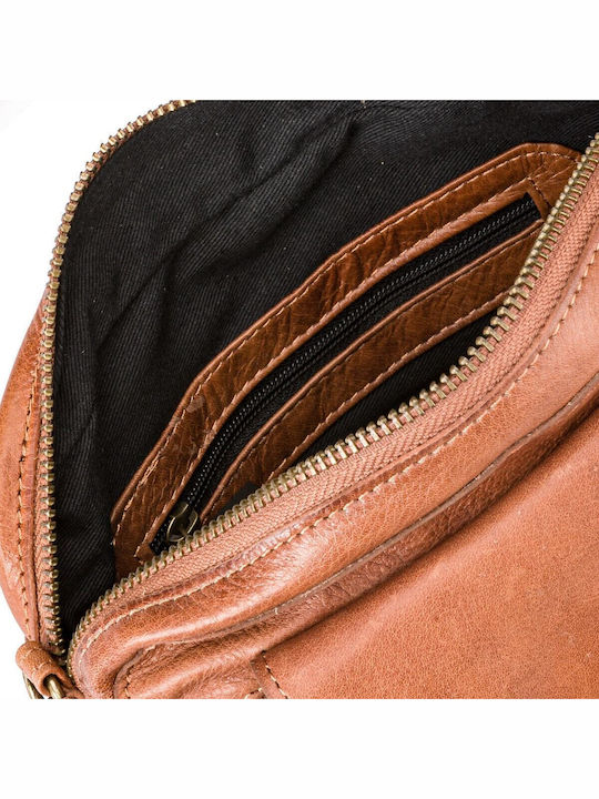 Stoff Damen Schultertasche Braun