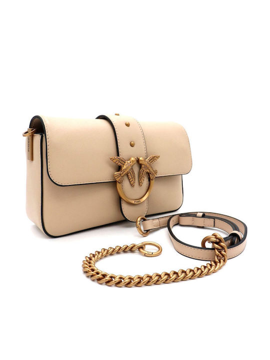 Love One Leather Women's Bag Shoulder Beige
