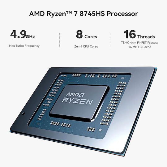 Beelink SER8 Mini PC (Ryzen 7 8745HS/32GB DDR5/1TB SSD/W11 Pro)