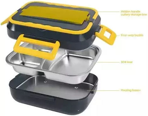 Elektrische Behälter Lunchbox Inox Gray 1500ml 1Stück